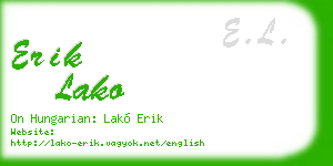 erik lako business card