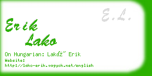 erik lako business card